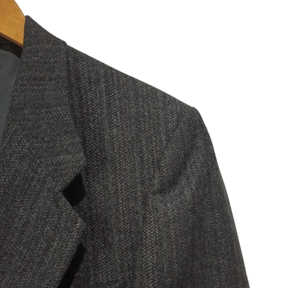 Men's Vintage Gray Virgin Wool Sport Coat - Picture 5 of 6